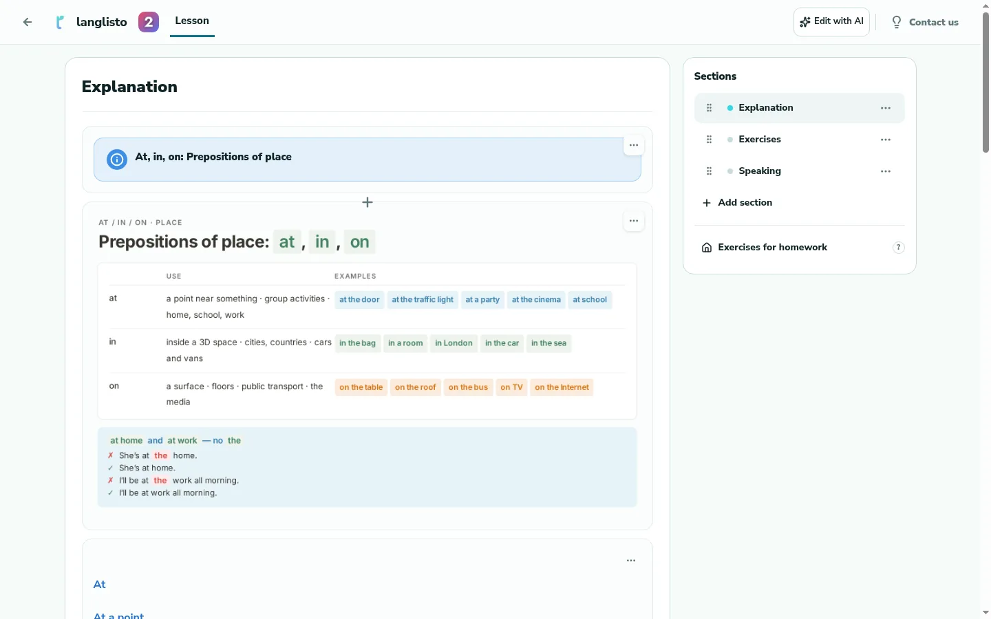 Big Grammar Pack A1 — урок на платформе